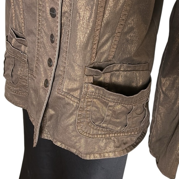 Coldwater Creek fitted,military,spring jacket,,shimmer,PTP 18.5” medium, EC - Picture 5 of 16